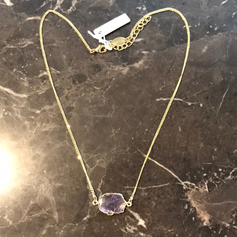 A.v. Max center amethyst stone necklace